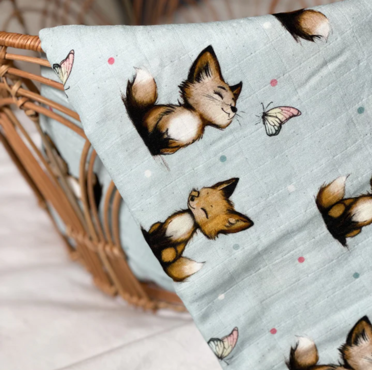 CRÉATION JADE | Mousseline de Bambou & Coton - Petit Renard