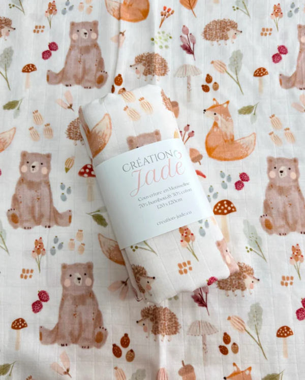 CRÉATION JADE | Mousseline de Bambou & Coton - Woodland