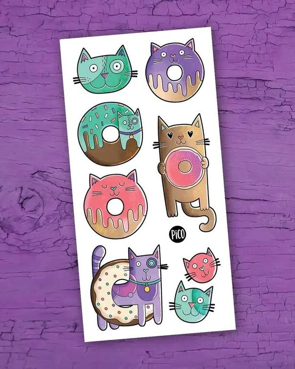 PiCO | Tatouage Temporaire - Les chats-beignes