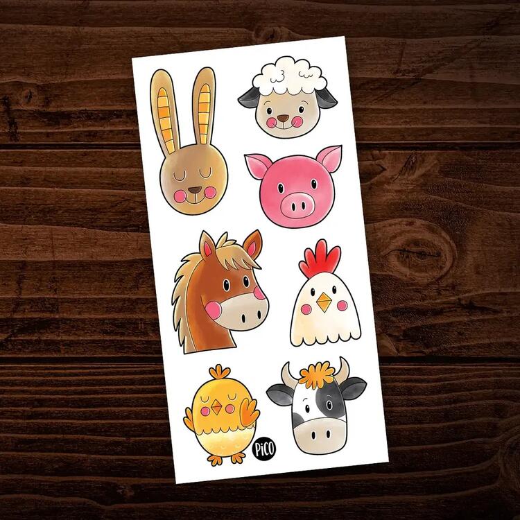 PiCO | Tatouage Temporaire - Les animaux de la ferme
