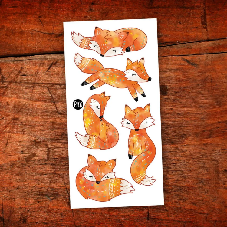PiCO | Tatouage Temporaire - Les renards roux