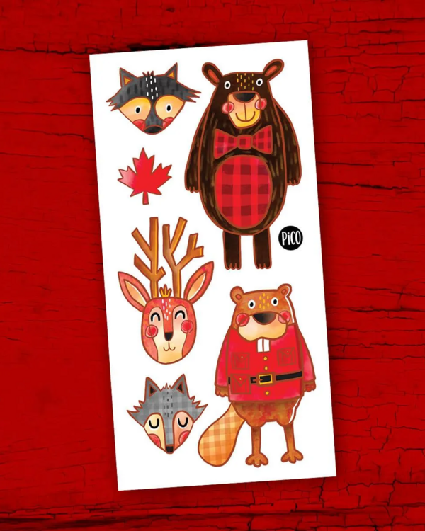 PiCO | Tatouage Temporaire - Les animaux du Canada
