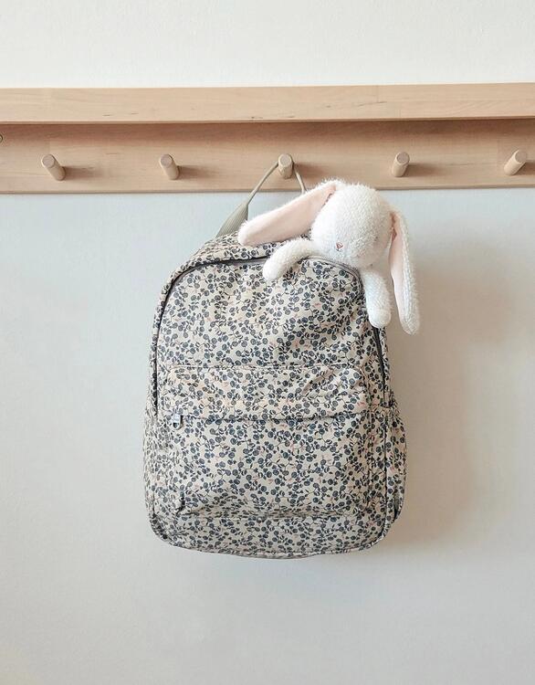 MENOUM MENOUM | Sac-à-Dos Mini - Fleurs bleues