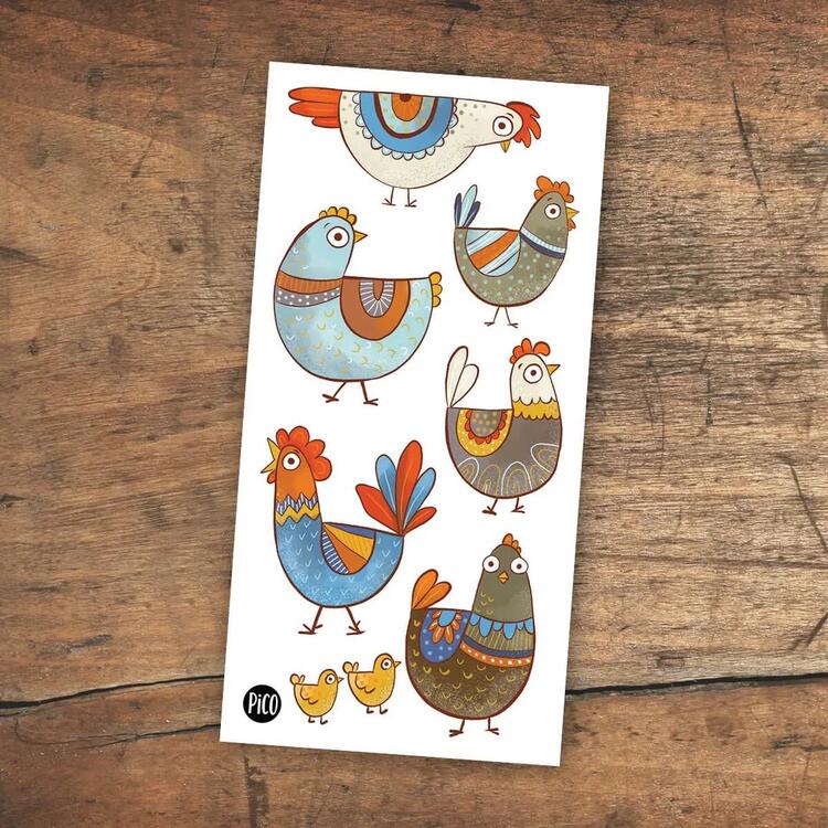 PiCO | Tatouage Temporaire - Pauline la poule