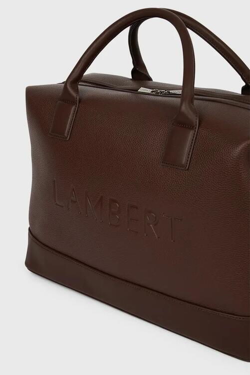 LAMBERT | Le Mae - Petit sac de voyage en cuir vegan - Chocolate