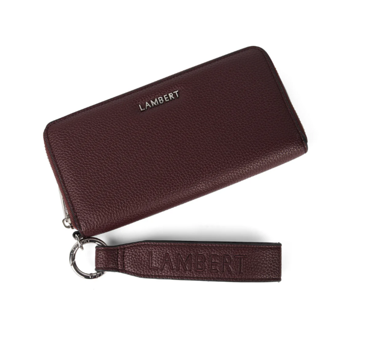 LAMBERT | Le Mina - Portefeuille en cuir vegan - Mahogany