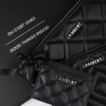 LAMBERT | Le Elle - Trio de pochettes en cuir vegan - Noir