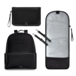 LAMBERT | Le Vicky - Sac à couches en cuir vegan - Noir