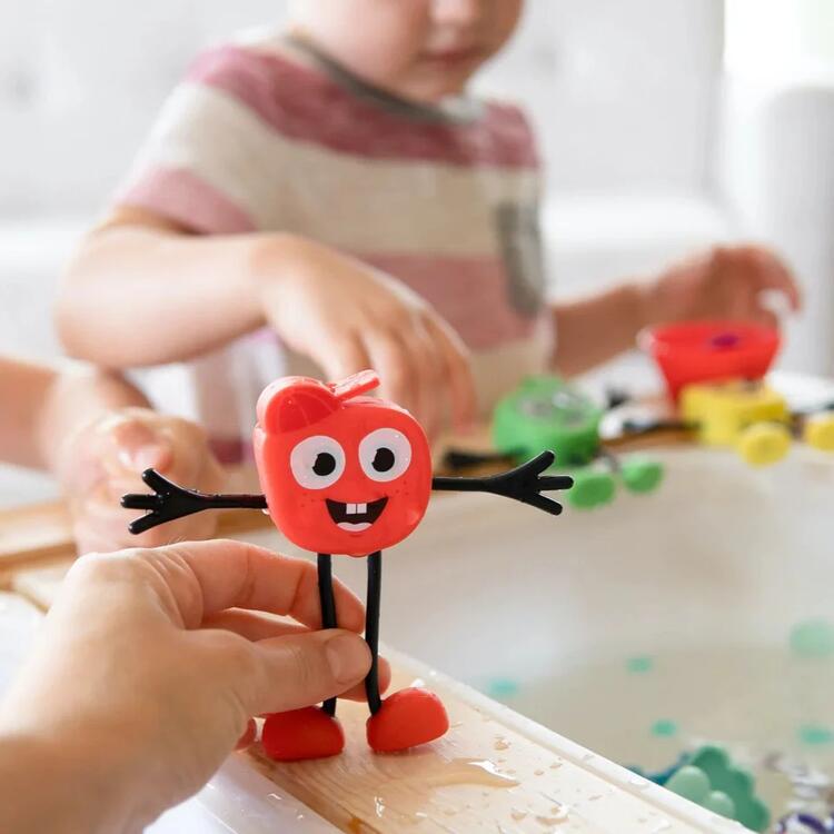 GLO PALS | Personnage Lumineux avec Cubes 100% recyclé - Sammy rouge