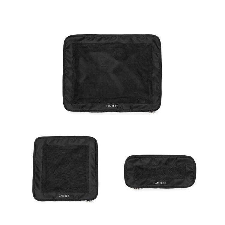 LAMBERT | Le Rio - Ensemble de 3 cubes de compression en nylon recyclé - Noir