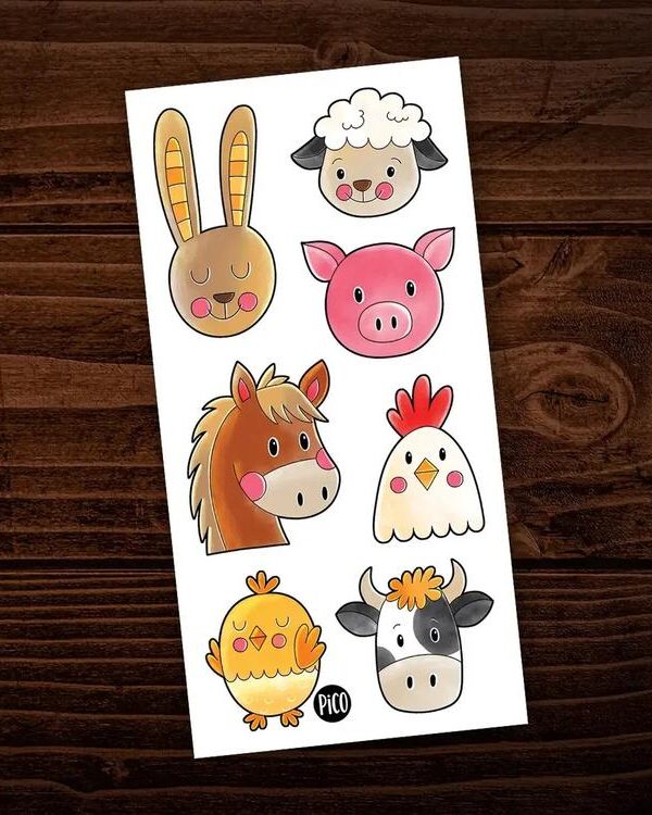 PiCO | Tatouage Temporaire - Les animaux de la ferme