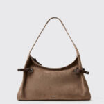 LAMBERT | Trinity - Sac à épaule en suède - Taupe