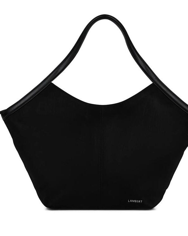 LAMBERT | Le Alison - Sac fourre-tout en suède végétalien - Noir