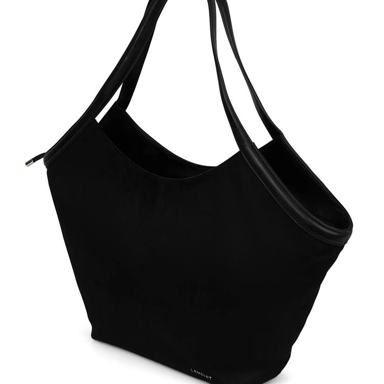LAMBERT | Le Alison - Sac fourre-tout en suède végétalien - Noir