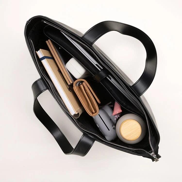 LAMBERT | Le Danyka - Sac fourre-tout en cuir vegan - Noir