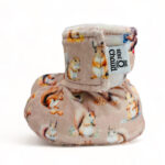 BÉBÉ Ô CHAUD | Pantoufles à velcro – Écureuil en automne (9-18 mois)