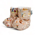 BÉBÉ Ô CHAUD | Pantoufles à velcro – Écureuil en automne (6-9 mois)
