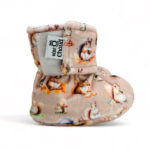 BÉBÉ Ô CHAUD | Pantoufles à velcro – Écureuil en automne (6-9 mois)