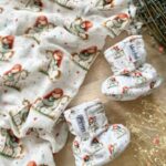 BÉBÉ Ô CHAUD | Pantoufles à velcro – Amour équestre (9-18 mois)