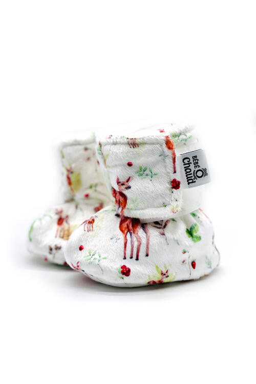 BÉBÉ Ô CHAUD | Pantoufles à velcro – Bambi des bois (9-18 mois)