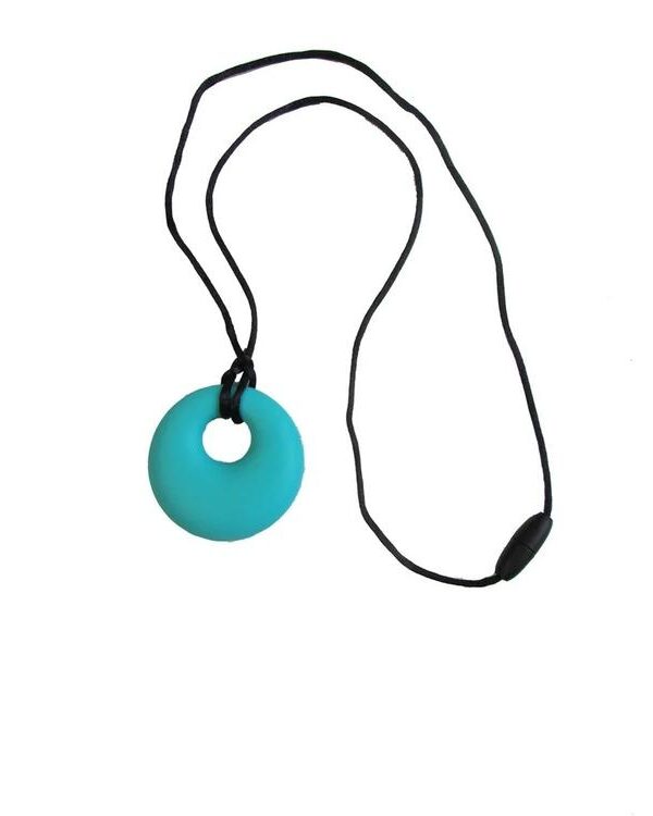 FDMT | Pendentif mâchouille - Cercle turquoise