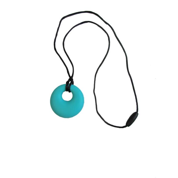 FDMT | Pendentif mâchouille - Cercle turquoise