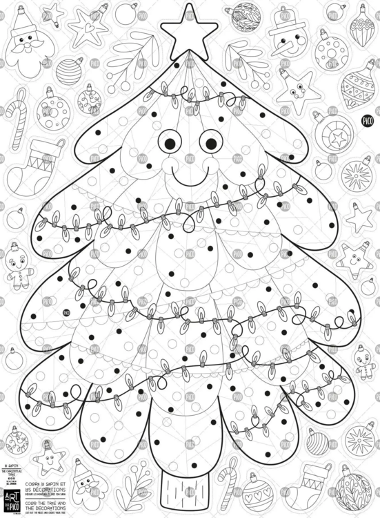 PiCO | Affiche à colorier Géante - Le sapin