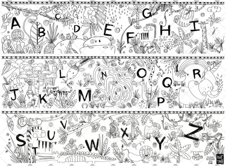PiCO | Affiche Géante à Colorier - L'alphabet