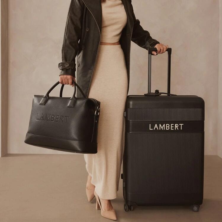 LAMBERT | Le Mae - Petit sac de voyage en cuir vegan - Noir