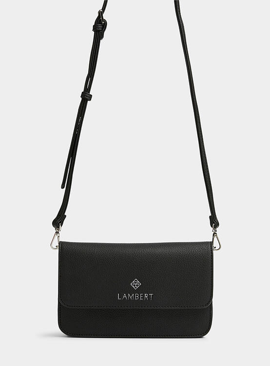 LAMBERT | Le Gabrielle - Sac à main 3-en-1 en cuir vegan dusty - Noir