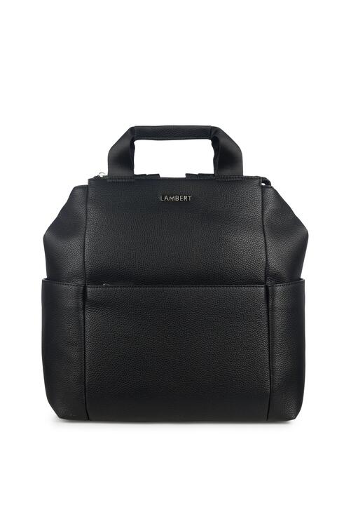 LAMBERT | Le Nala - Sac à couches en cuir vegan - Noir