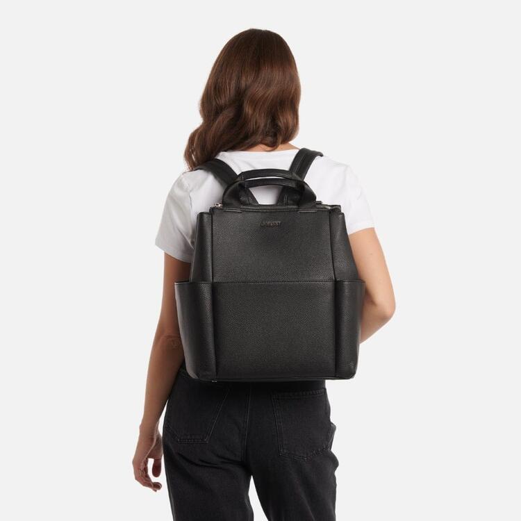 LAMBERT | Le Nala - Sac à couches en cuir vegan - Noir