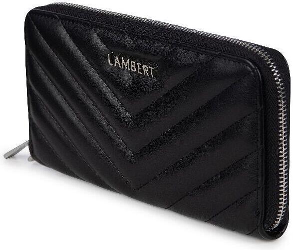LAMBERT | Le Frida - Portefeuille matelassé en cuir vegan - Noir