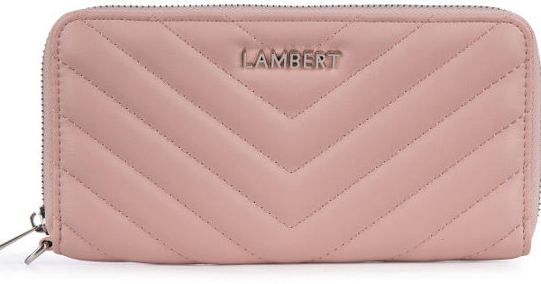 LAMBERT | Le Frida - Portefeuille matelassé en cuir vegan - Rose