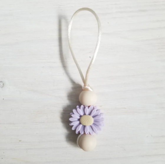 CREATION JADE | Zip à fermeture éclair -  Marguerite lilas