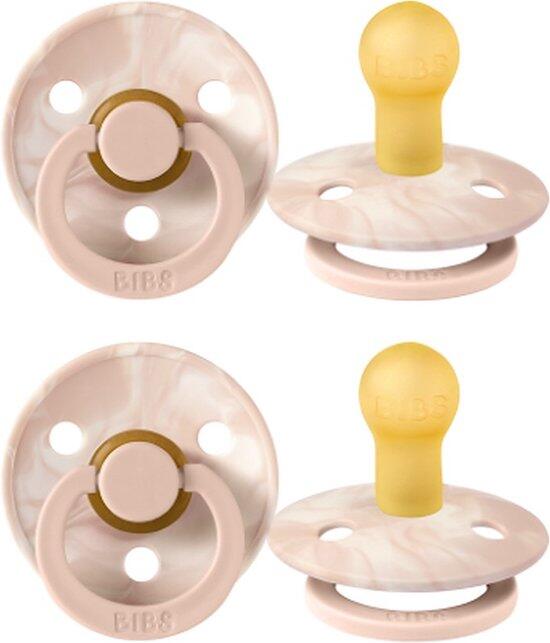 BIBS | Style Colour avec Tétine Ronde - Collection tie dye - Blush & Ivoire (size 1)