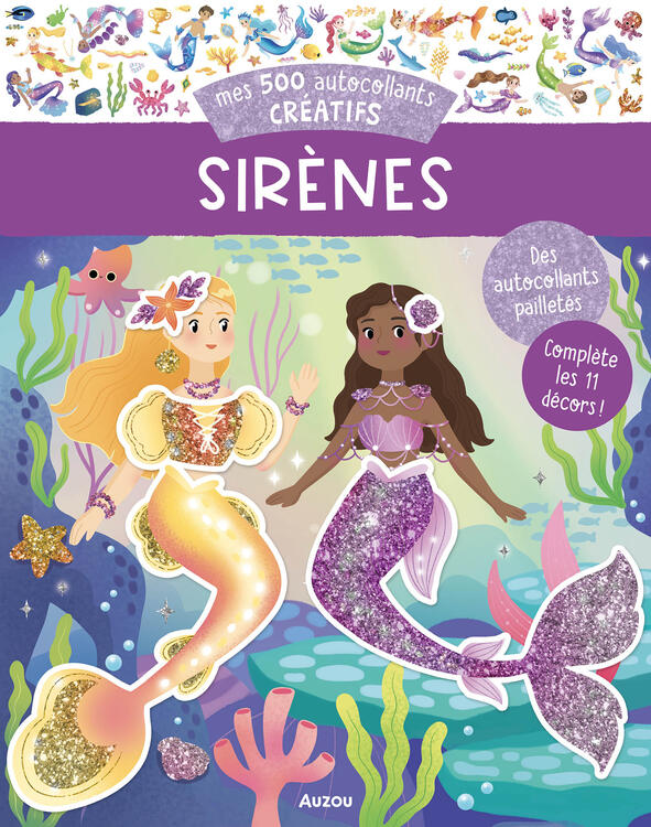 AUZOU | Mes 500 autocollants créatifs - Sirènes
