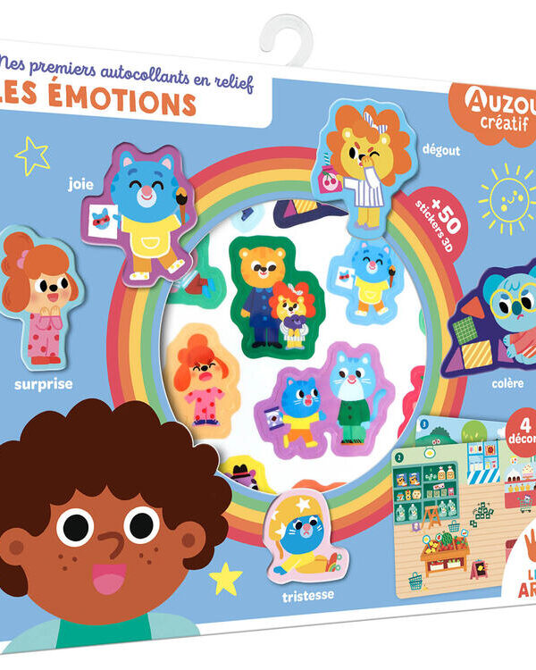 AUZOU | Mes Premiers Autocollants en Relief - Les emotions
