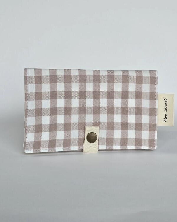 SAUGE & CO | Protège Carnet de Santé ou Passeport - Gingham daim