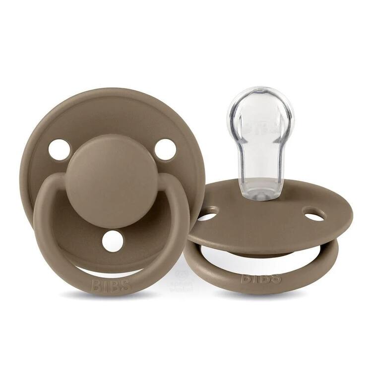 BIBS | Style De Lux avec Tétine Ronde en Silicone - Chêne Foncé (one size)