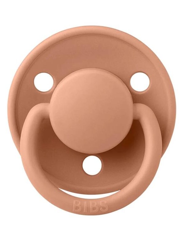 BIBS | Style De Lux avec Tétine Ronde en Silicone - Pêche (Taille Unique)