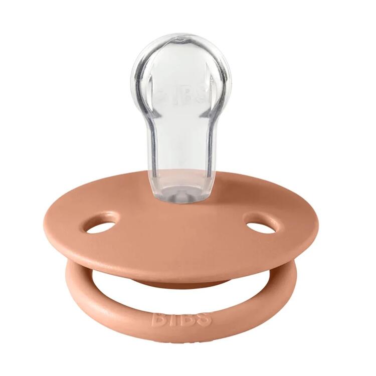 BIBS | Style De Lux avec Tétine Ronde en Silicone - Pêche (Taille Unique)