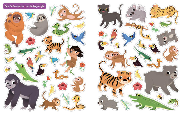AUZOU | Mes Tout Premiers Autocollants - Mes 500 autocollants - Bébés animaux