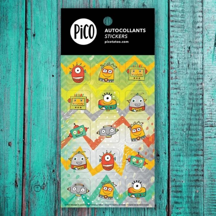 PiCO | Autocollants - Les robos rigolos