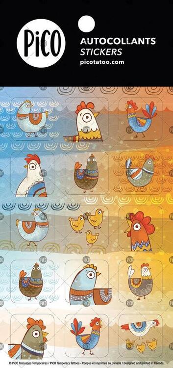 PiCO | Autocollants - Poule
