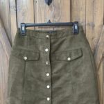 TED BAKER | Jupe en suède vert - gr 1