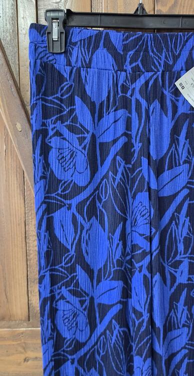 SKYE | Pantalon fleuri bleu & noir - XS
