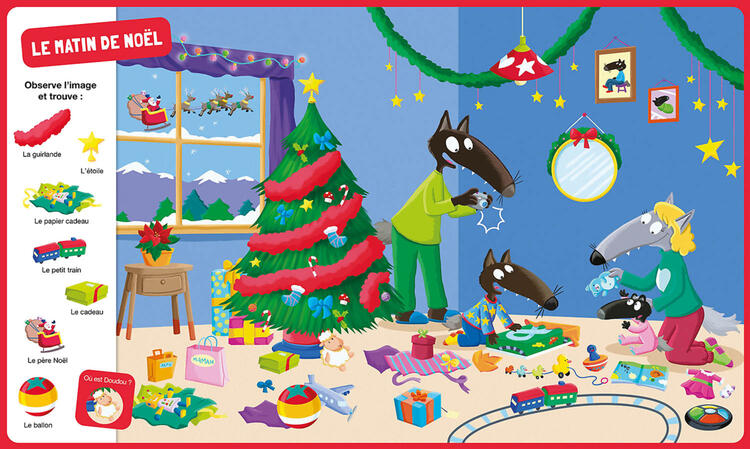 AUZOU | Cherche et trouve des tout-petits - P'tit loup - Vive noël !