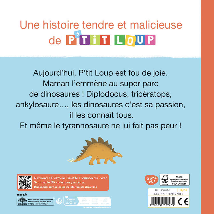 AUZOU | P'tit loup adore les dinosaures
