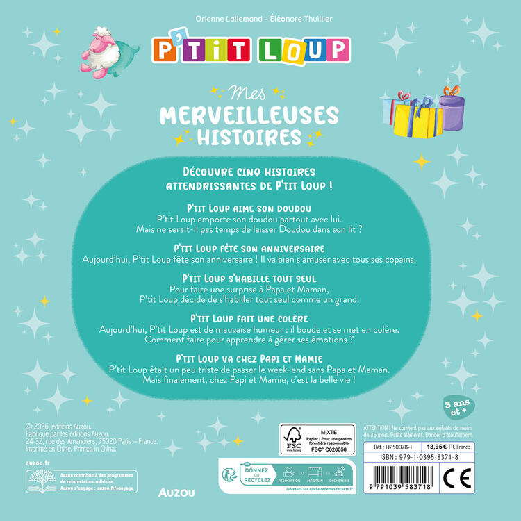 AUZOU | P'tit loup - Mes merveilleuses histoires